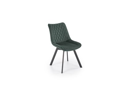 K520 Židle Nohy - čierna, Sedák - tmavý Zelený (1p=2szt)
