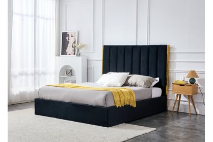 PALAZZO postel 160, Fekete / Žlutý
