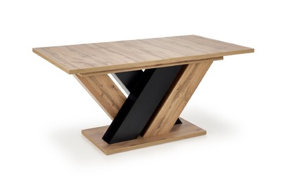 BRANDON stůl összecsukható 160-200/90 cm Dub wotan/Fekete (2p=1szt)