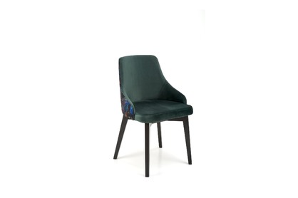 Židle čalouněné Endo - Černý / tmavý Zelený