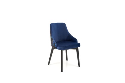 Židle čalouněné Endo - Černý / Námořnická modrá