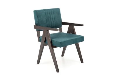 Židle čalouněná Memory - heban / tmavý Zelený