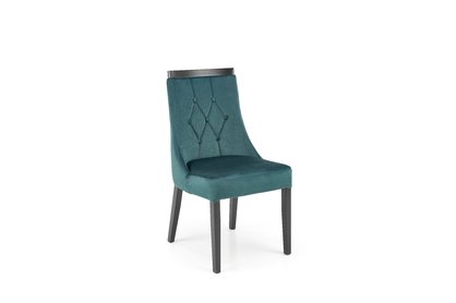 Židle čalouněné Royal - Černý / tmavá Zeleň