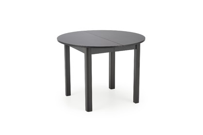 Okrúhly rozkladací stôl Ringo 102-142x102 cm - čierna