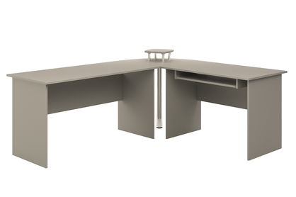 Písací stôl narozne BK53N - šedý platynowy