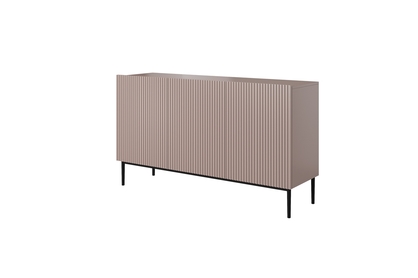 Komoda Nicole 150 cm - staroružová / čierné nožky 