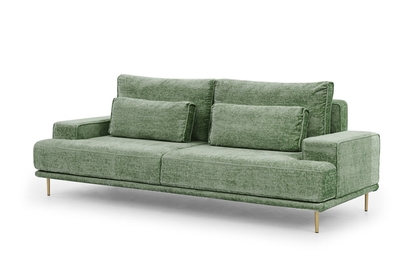 Nicole nappali kanapé - zöld Miu 2048/ arany lábak