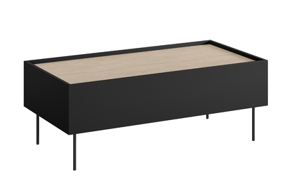 Konferenčný stolík Desin 120 cm - čierny mat / dub nagano