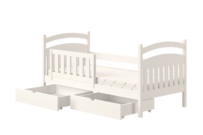 dřevěná dětská postel Amely - Barva Bílý, rozměr 80x160