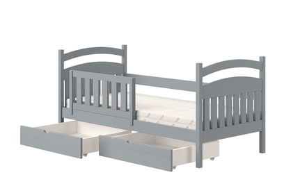 dřevěná dětská postel Amely - Barva šedý, rozměr 70x140
