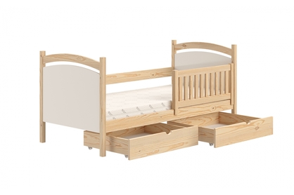 Detská posteľ s tabuľou Amely - Farba Borovica, rozmer 70x140