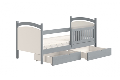 postel dětské s tabulí na suché mazání Amely - Barva šedý, rozměr 80x190