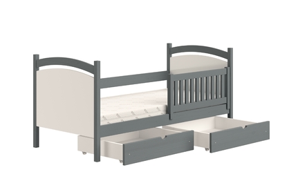 Detská posteľ s tabuľou Amely - grafit, 90x200