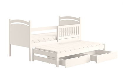 Dětská výsuvná postel Amely 80x160 s tabulí na fixy - bílá