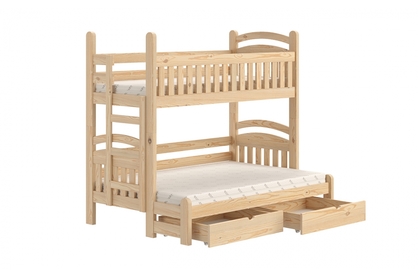 Poschodová posteľ Amely Maxi ľavá - 90x200/140x200 cm - borovica