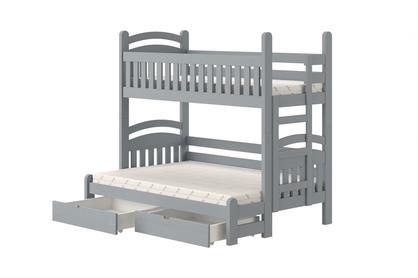 postel patrová  Amely Maxi pravá - šedý, 80x200/120x200