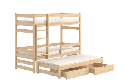 Detská Detská poschodová posteľ s výsuvným lôžkom Alis PPV 018 - Borovica, 80x190