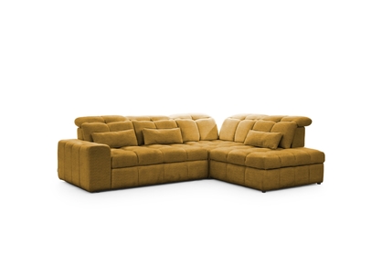 Set canapea de colț cu funcție de dormit Magnelio L derapta - muștar Vogue 9