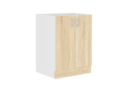 Skříňka kuchyňská dvoudveřová Natil D60 2F - Dub sonoma / Bílá 