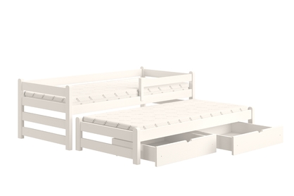 Detská posteľ Alis DPV 001 s prístelkou - 90x200 cm - biela