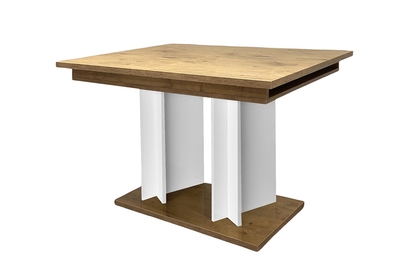 Rozkladací stôl Lutaret - Dub lancelot/biely mat