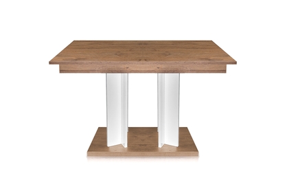 Stůl rozkládaný pro obývacího pokoje Lutaret - Dub lancelot/Bílý lesk