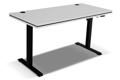 Písací stôl s elektricky nastaviteľnou výškou Glibia 2 - svetlý šedý