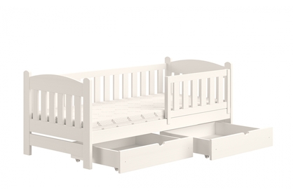 Detská posteľ drevená Alvins DP 002 - Biely, 90x190