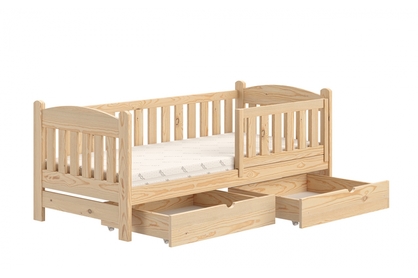 Detská posteľ drevená Alvins DP 002 - Borovica, 90x190