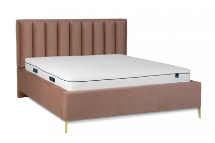 postel čalouněné pro ložnice s úložným prostorem Misel - 160x200, Nohy zlaté