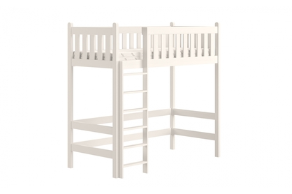 postel vyvýšená postel dřevěná Swen ZP 008 - Bílý, 90x190