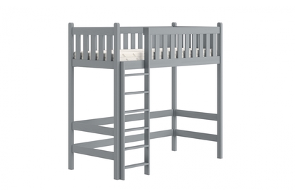 postel vyvýšená postel dřevěná Swen ZP 008 - šedý, 90x200
