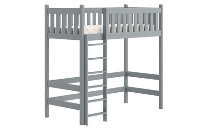 Vyvýšená detská posteľ Swen ZP 008 - 70x140 cm - šedá