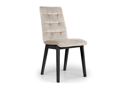 dřevěna židle Platinum 4 s čalouněným sedákem - Béžová Salvador 02 / černé Nohy