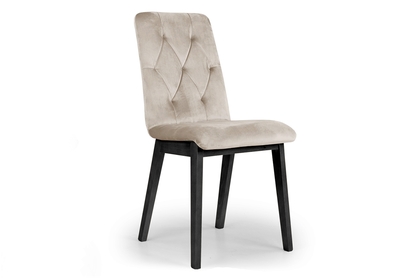 dřevěna židle Platinum 5 s čalouněným sedákem - Béžová Salvador 02 / černé Nohy