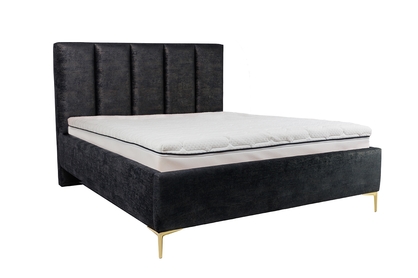 postel čalouněné pro ložnice s úložným prostorem Klabi - 180x200, Nohy zlaté