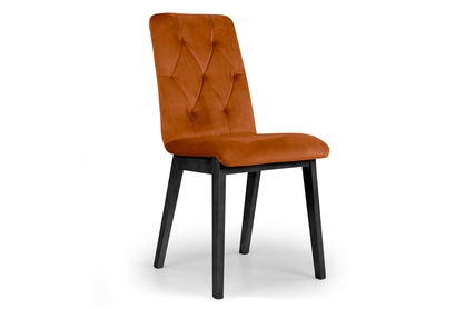 dřevěna židle Platinum 5 s čalouněným sedákem - Oranžový Salvador 14 / černé Nohy