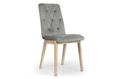 dřevěna židle Platinum 5 s čalouněným sedákem - šedý Salvador 17 / Nohy buk