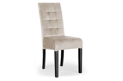 židle čalouněné Castello 4 z drewnianymi nogami - Béžová Salvador 02 / černé Nohy