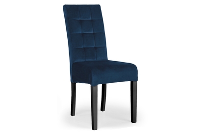 židle čalouněné Castello 4 z drewnianymi nogami - Námořnická modrá Salvador 05 / černé Nohy