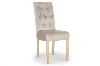 židle čalouněné Castello 5 z drewnianymi nogami - Béžová Salvador 02 / Nohy buk