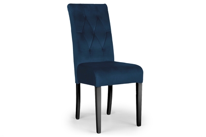 židle čalouněné Castello 5 z drewnianymi nogami - Námořnická modrá Salvador 05 / černé Nohy