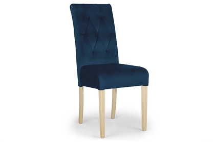 židle čalouněné Castello 5 z drewnianymi nogami - Námořnická modrá Salvador 05 / Nohy buk