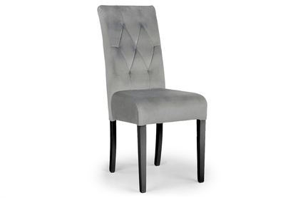 židle čalouněné Castello 5 z drewnianymi nogami - šedý Salvador 17 / černé Nohy 	
