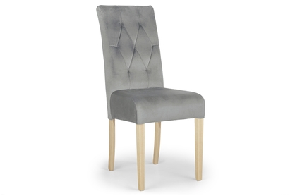 židle čalouněné Castello 5 z drewnianymi nogami - šedý Salvador 17 / Nohy buk