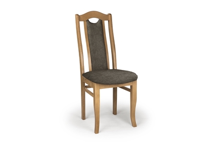 dřevěna židle čalouněné Livorno 2 - Tmavě hnědá Zetta 294 / Dub