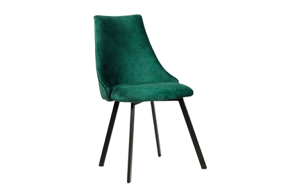 židle čalouněné na kovové podstavě Empoli kov - tmavá Zeleň Monolith 37 / Nohy černé
