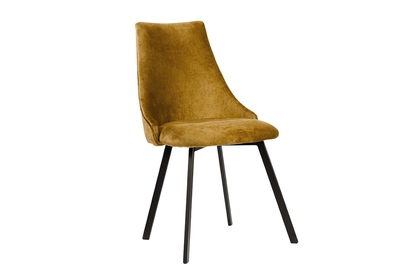 Čalouněná židle Empoli - hořčicová Monolith 48 / černé nohy