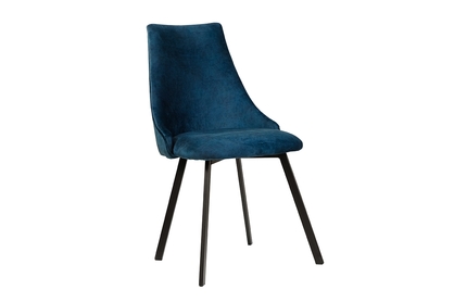 Čalouněná židle Empoli - tmavě modrá Monolith 77 / černé nohy