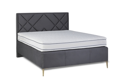 postel čalouněné do ložnice s úložným prostorem Simen - 160x200, Nohy zlaté 